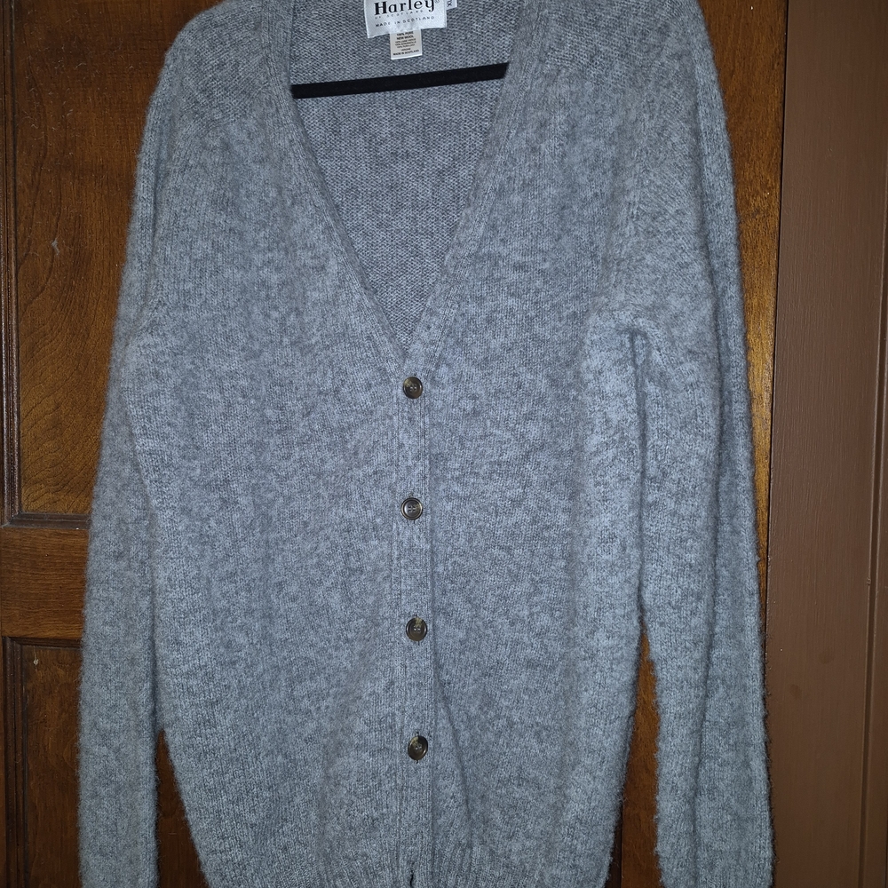 Men's Gray Cardigan Sweater